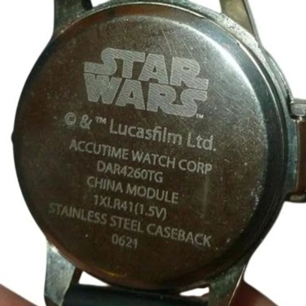 Star Wars Darth Vader Flip Cover Digital Watch Black Silicone Accutime DAR4260TG
